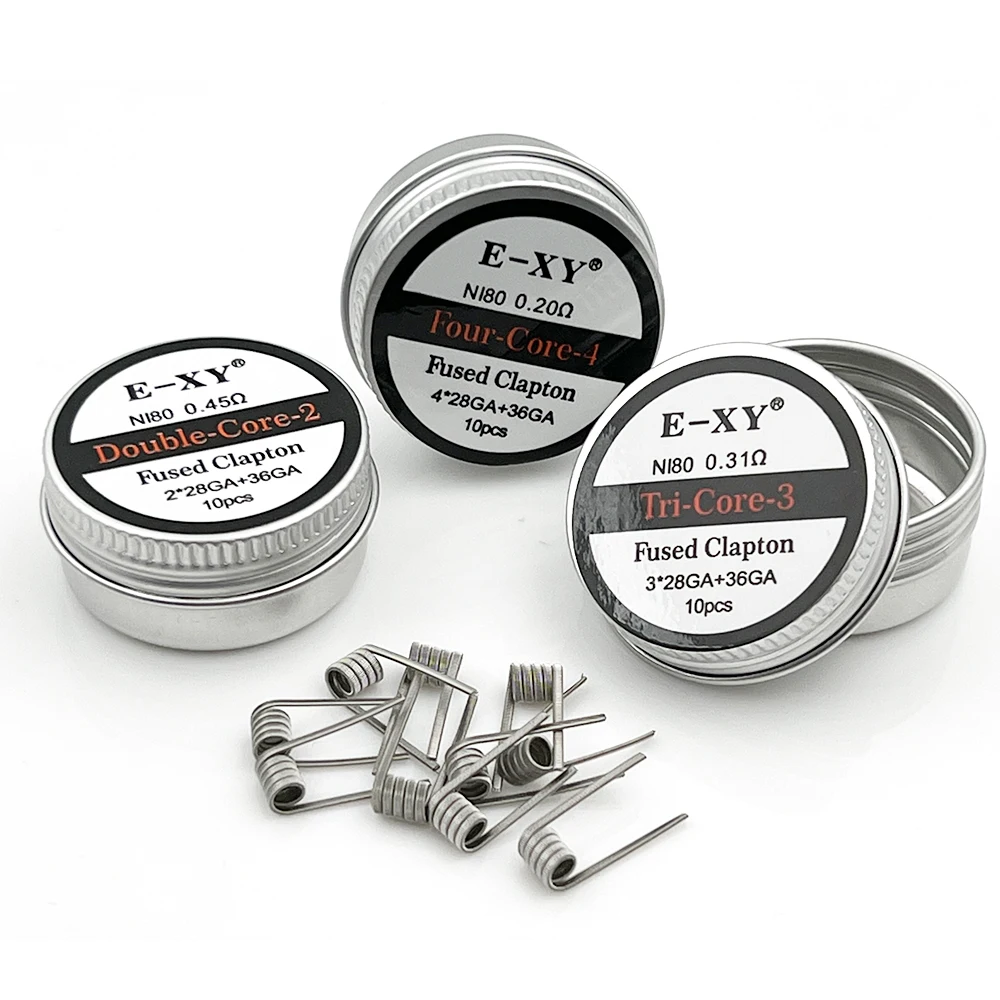 Coil Building Kit - 10 unids/caja Ni80 bobina prefabricada fundida